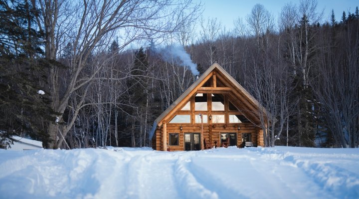Un chalet en hiver